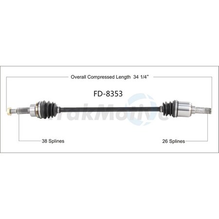 Surtrack Axle New Cv Axle Shaft, Fd-8353 FD-8353
